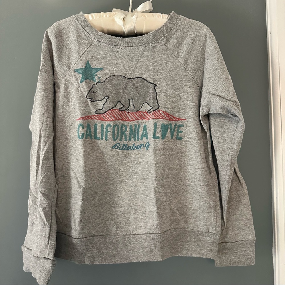 Billie Girls by Billabong Kids Gray long sleeve shirt -California Love Design